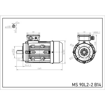 Silnik elektryczny 3kW 2800 obr/min. 90 B14